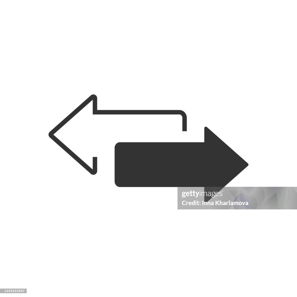 Two Vector Arrows Two Sided Arrow Vector Images High-Res Vector Graphic - Getty Images