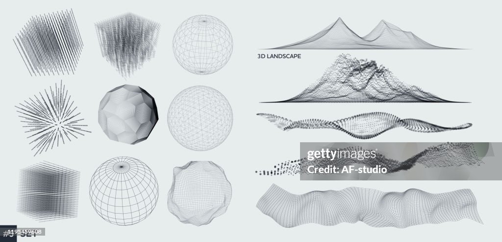 3d Math Elements Set Of 3d Elements High-Res Vector Graphic - Getty Images