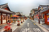 Aerial View of Jeonju Hanok Village Traditional Korean Town, Jeonju, Jeonbuk, South Korea, Asia