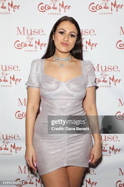 Amel Rachedi attends the launch of Muse by Coco De Mer at Sketch on January 23, 2020 in London, England.