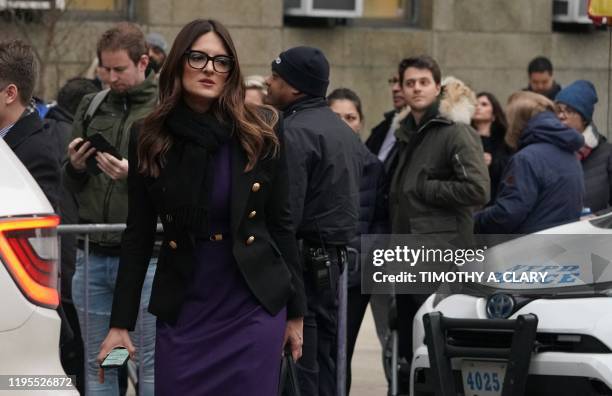 Harvey Weinstein's attorney Donna Rotunno leaves Manhattan Supreme Court January 23, 2020 after the 2nd day in Weinstein's rape and sexual assault...