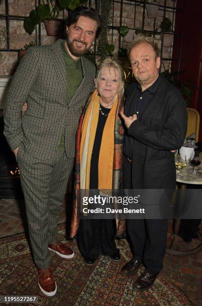 Richard Armitage, Anna Calder-Marshall and Toby Jones attend the press night after party for "Uncle Vanya" at Sophie's on January 23, 2020 in London,...