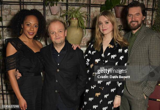 Rosalind Eleazar, Toby Jones, Aimee Lou Wood and Richard Armitage attend the press night after party for "Uncle Vanya" at Sophie's on January 23,...