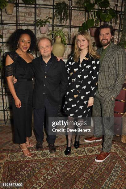 Rosalind Eleazar, Toby Jones, Aimee Lou Wood and Richard Armitage attend the press night after party for "Uncle Vanya" at Sophie's on January 23,...