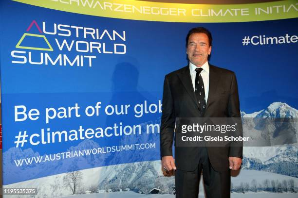 Arnold Schwarzenegger during the Schwarzenegger climate initiative charity dinner prior the Hahnenkamm Ski Races at Country Club on January 23, 2020...
