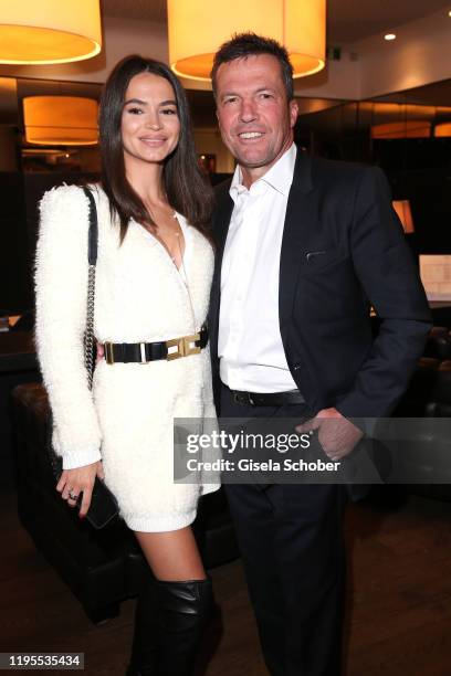 Lothar Matthaeus and his wife Anastasia Matthaeus during the Schwarzenegger climate initiative charity dinner prior the Hahnenkamm Ski Races at...