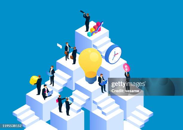 business space, business concept - employee engagement virtual stock illustrations