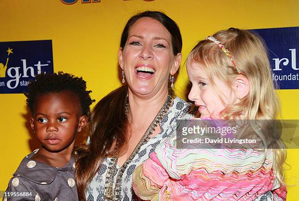 Actress Joely Fisher and daughters Olivia Luna Fisher-Duddy and True Harlow Fisher-Duddy attend Ringling Bros. & Barnum and Bailey & Starlight...
