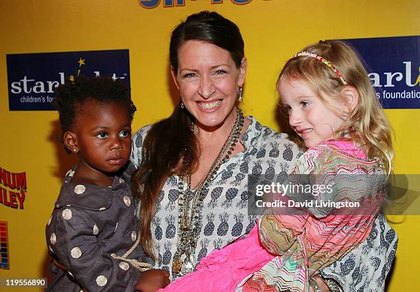 Actress Joely Fisher and daughters Olivia Luna Fisher-Duddy and True Harlow Fisher-Duddy attend Ringling Bros. & Barnum and Bailey & Starlight...