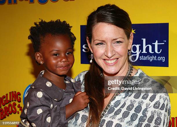 Actress Joely Fisher and daughter Olivia Luna Fisher-Duddy attends Ringling Bros. & Barnum and Bailey & Starlight Children's Foundation's premiere of...