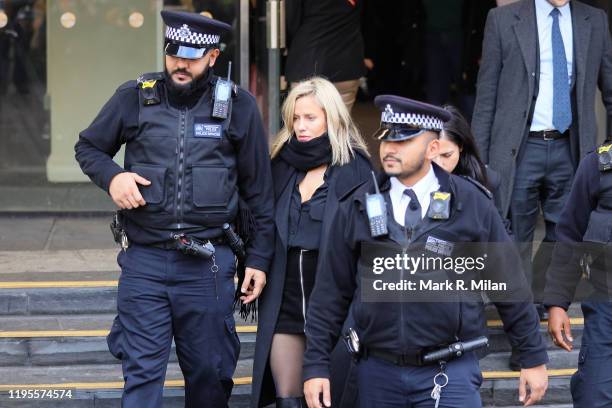 Caroline Flack seen at Highbury Corner Magistrates Court, on December 23, 2019 in London, England. The Love Island host was in court after being...