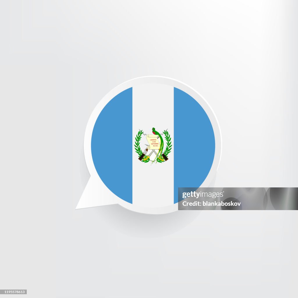 Guatemala Flag Speech Bubble