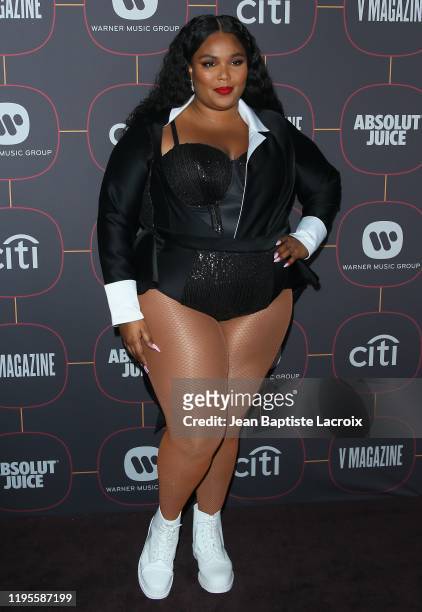 Lizzo attends the Warner Music Group Pre-Grammy Party at Hollywood Athletic Club on January 23, 2020 in Hollywood, California.