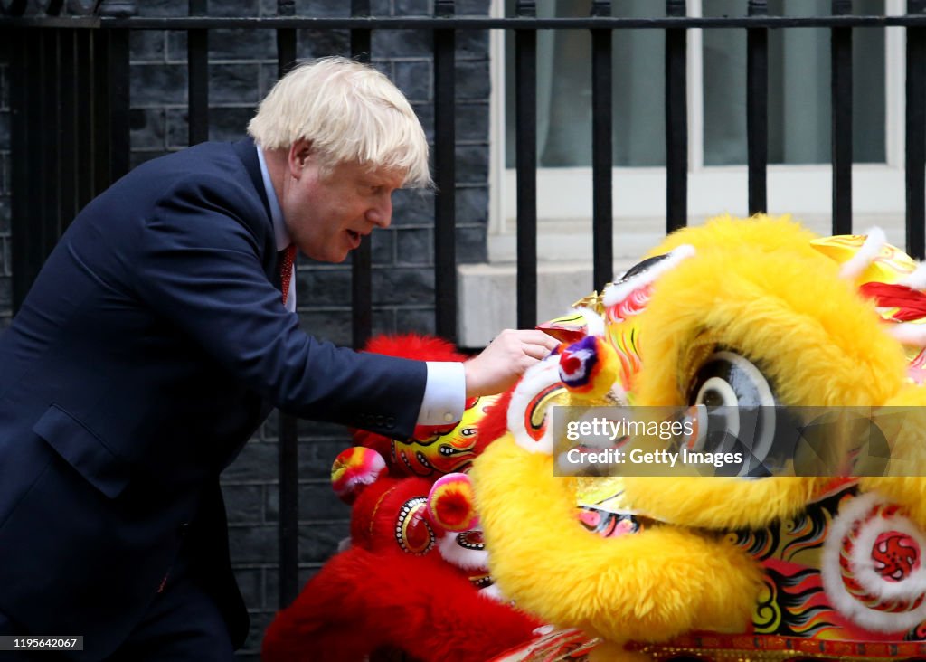 PM Johnson Hosts Chinese New Year Celebrations Outside 10 Downing Street