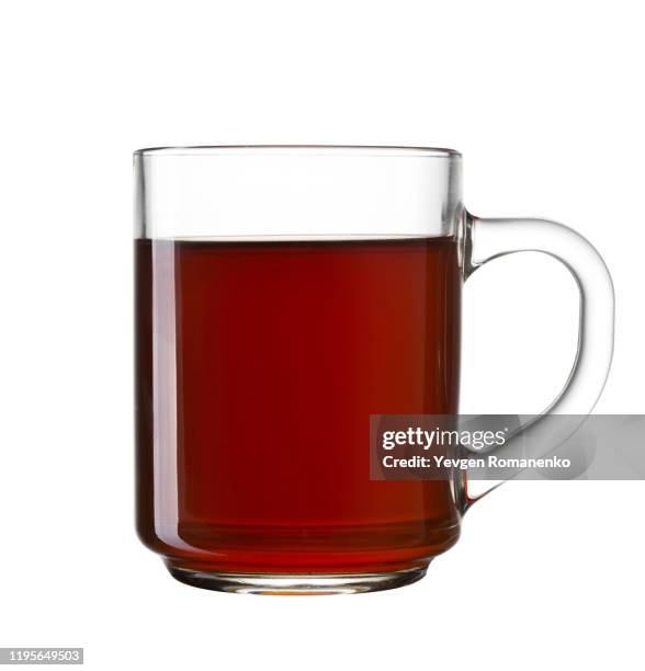 cup of tea isolated on a white background - 紅茶 ストックフォトと画像