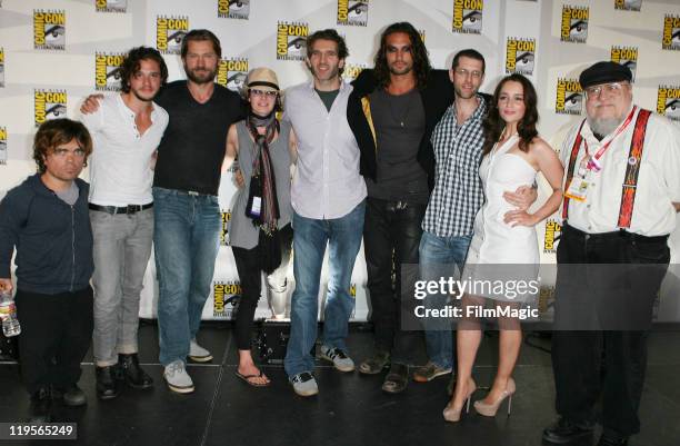 Peter Dinklage, Kit Harington, Nikolaj Coster-Waldau, Lena Headey,David Benioff, Jason Momoa, D.B. Weiss, Emilia Clarke and George R.R. Martin attend...