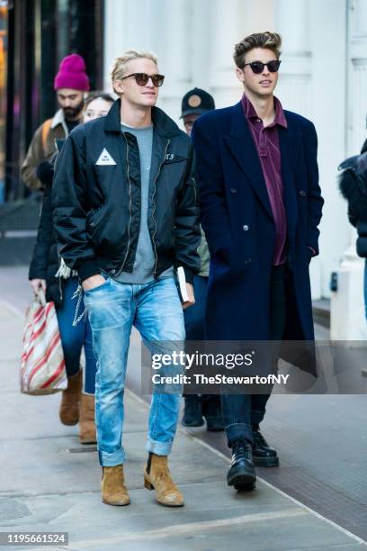 Cody Simpson and Ryan McCarthy are seen in SoHo on December 23, 2019 in New York City.