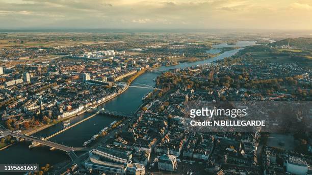 maastricht - aerial view photos stockfoto's en -beelden