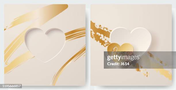 beige und gold - hochzeitseinladung stock-grafiken, -clipart, -cartoons und -symbole