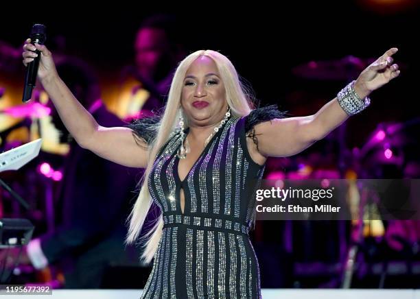 Cherrelle performs during the 2019 Soul Train Awards presented by BET at the Orleans Arena on November 17, 2019 in Las Vegas, Nevada.