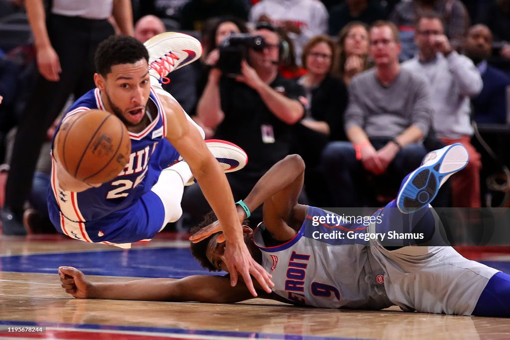 Philadelphia 76ers v Detroit Pistons