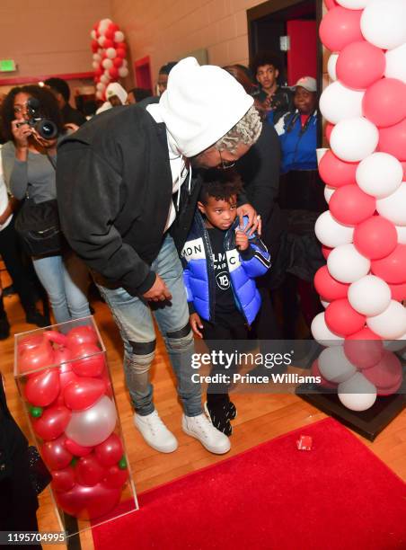 Future and Future Zahir Wilburn attend Free Wishes Foundation Interactive Winter Wonderland on December 22, 2019 in Atlanta, Georgia.