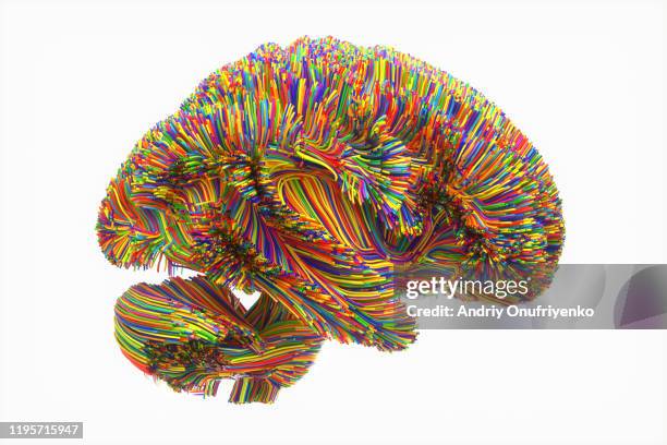 artificial intelligence brain - brain outline stock pictures, royalty-free photos & images
