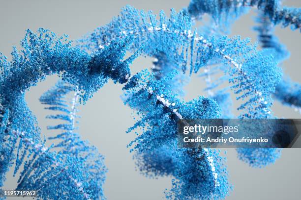 dna particles - molecular biology foto e immagini stock