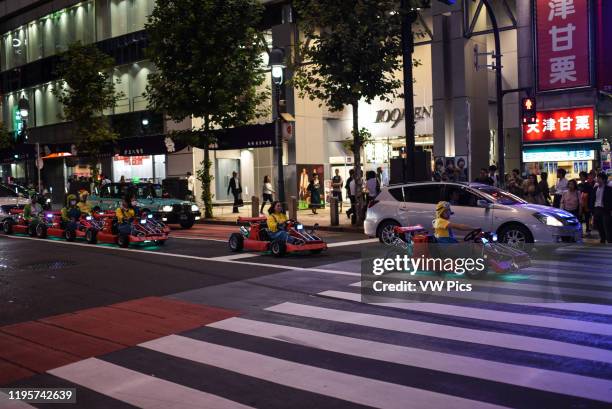 Mario Kart in Shibuya, Tokyo, Japan.