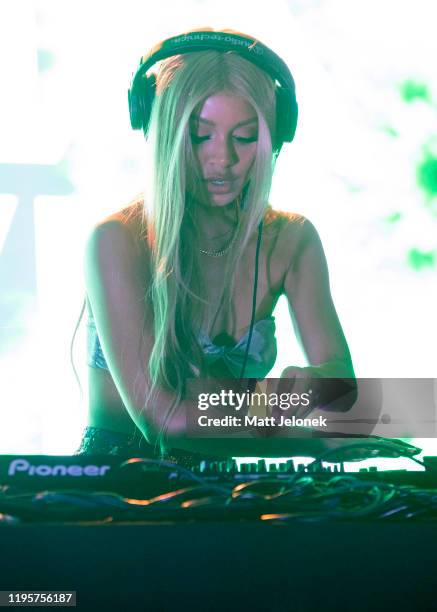 Havana Brown performs on stage at Ice Cream Factory Summer Festival on December 24, 2019 in Perth, Australia.