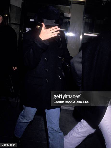 Actress Julia Roberts on May 2, 1994 leaves Nancy Selzer's Home in New York City.
