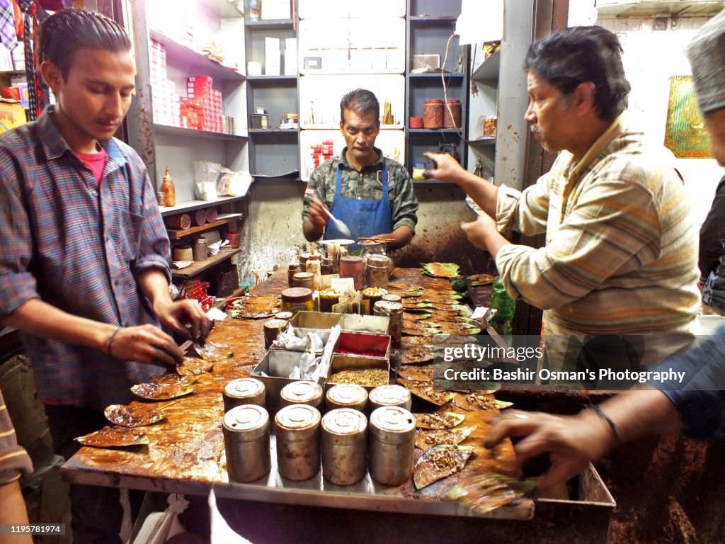 A shop selling PAAN (betel leaf)