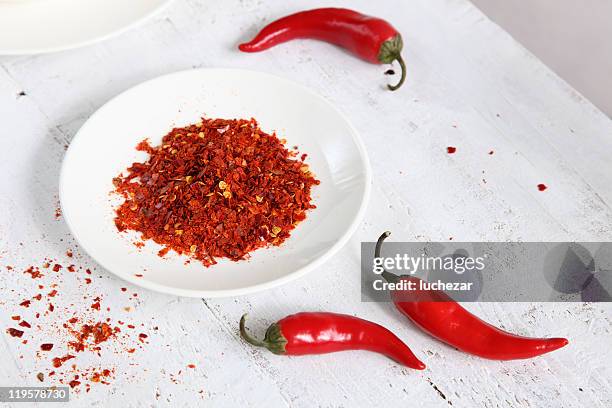 chili peper - cayenne powder stock pictures, royalty-free photos & images