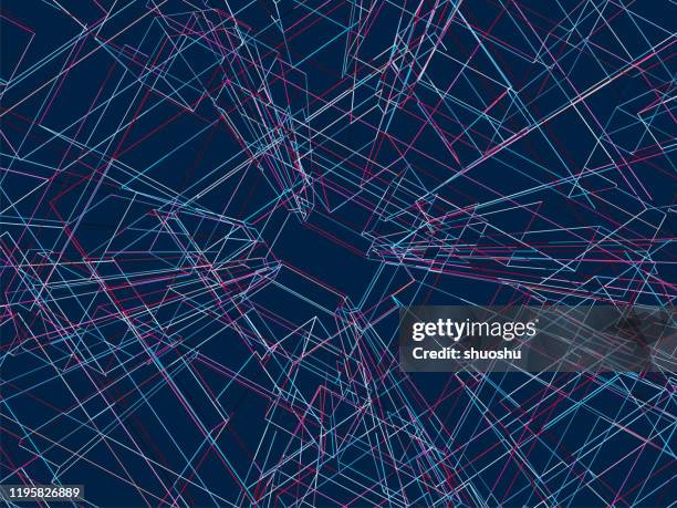 blue perspective radial line structure technology background - warp speed vector stock illustrations