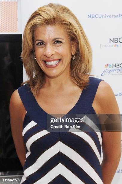 Hoda Kotb promotes her new book "Hoda: How I Survived War Zones, Bad Hair, Cancer, and Kathie Lee" at NBC Experience Store on July 22, 2011 in New...