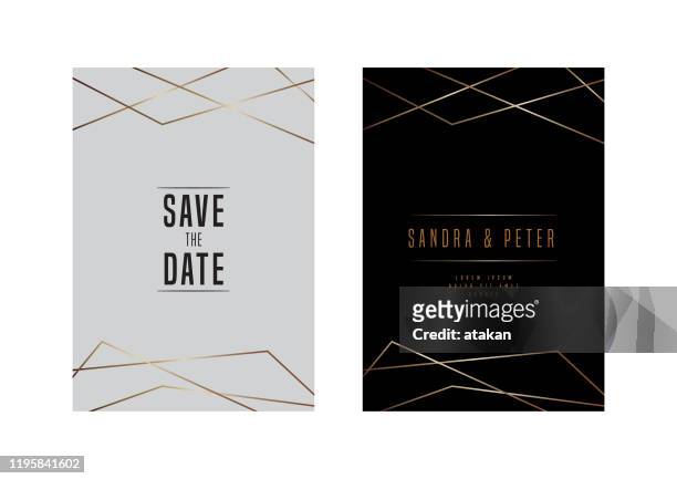 vector wedding invitation card design - wedding invitation stock illustrations