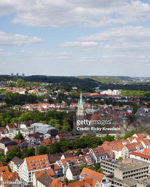 st. georgs chorknaben ulm aerial view - ricky kresslein stock-fotos und bilder