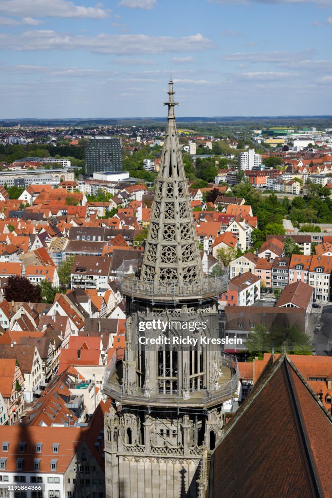 Ulm Minster Lutheran Church Towers from Above