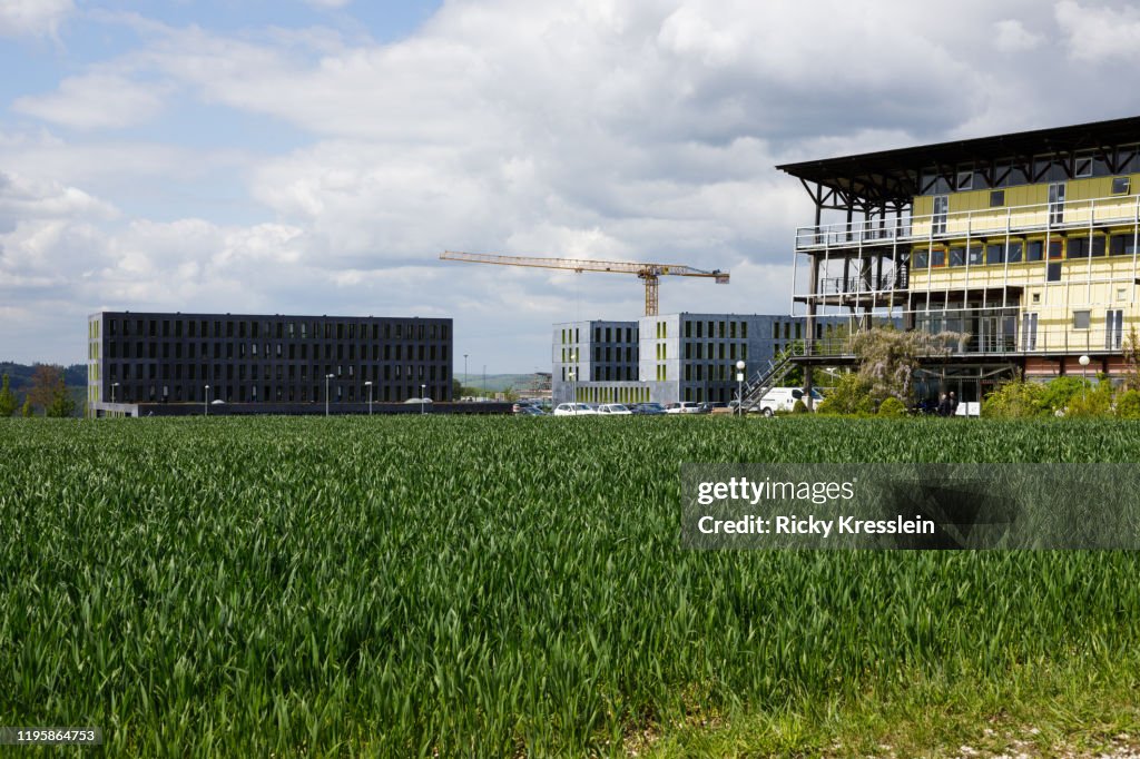 Ulm University Building by Grassy Field