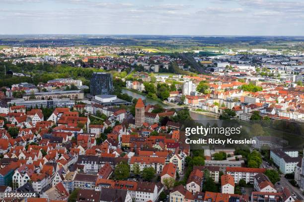 aerial view of ulm - ricky kresslein stock-fotos und bilder