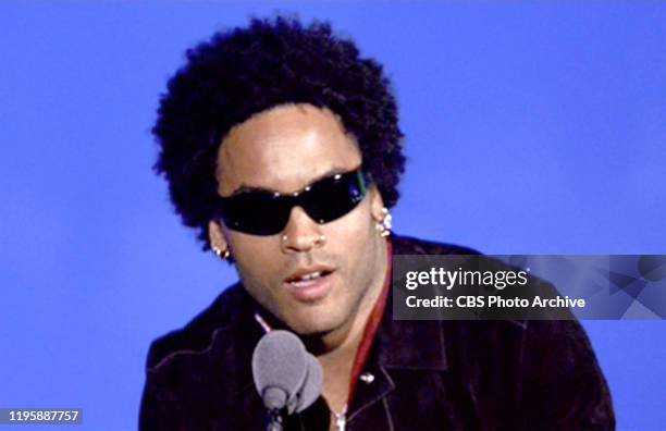The movie "Zoolander", directed by Ben Stiller. Seen here in cameo appearance, Lenny Kravitz. Theatrical release September 28, 2001. Screen capture....