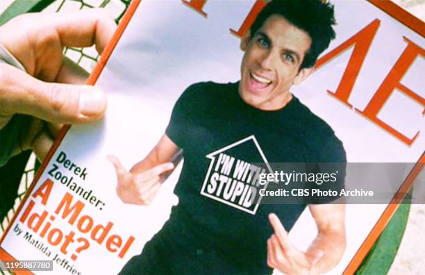 The movie "Zoolander", directed by Ben Stiller. Seen here, Ben Stiller on the cover of Time magazine. Theatrical release September 28, 2001. Screen...