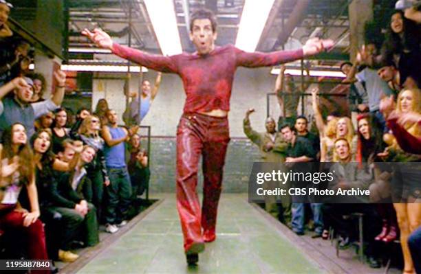 The movie "Zoolander", directed by Ben Stiller. Seen here in a runway walk-off challenge, Ben Stiller . Theatrical release September 28, 2001. Screen...