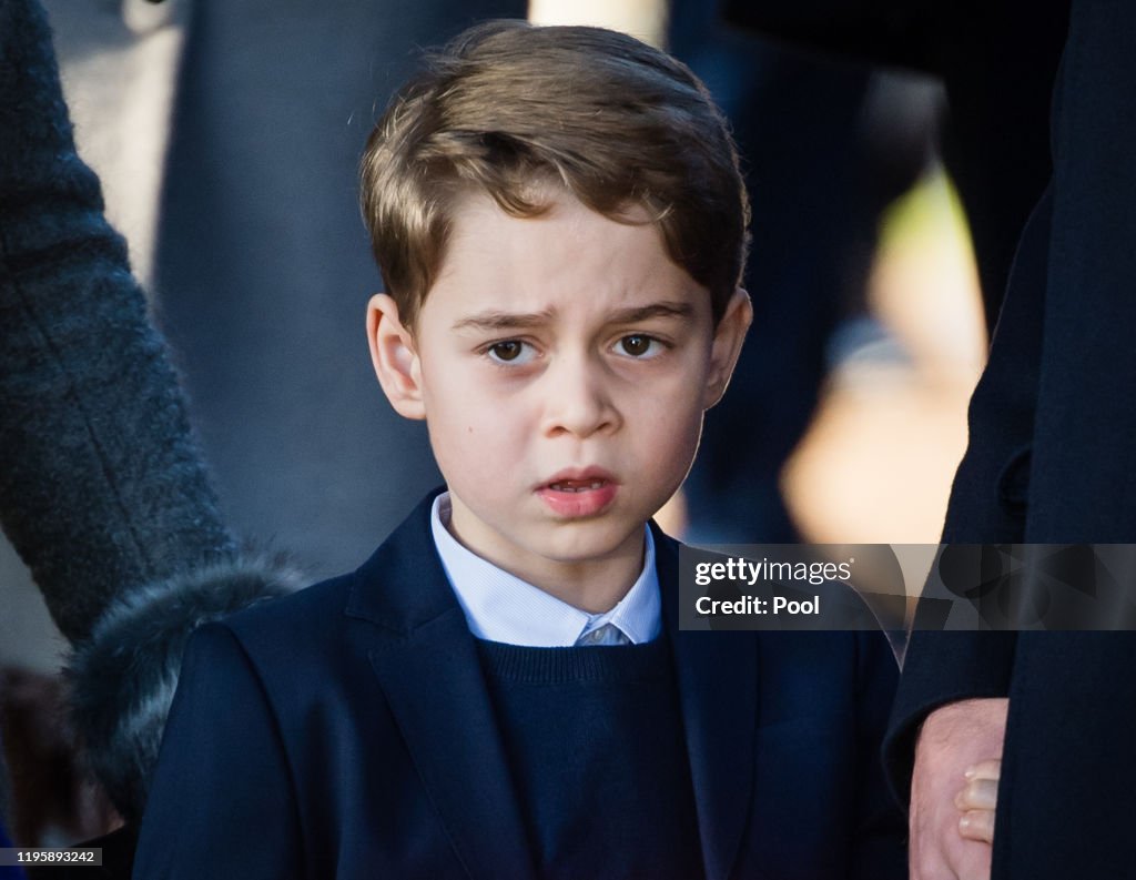 The Royal Family Attend Church On Christmas Day