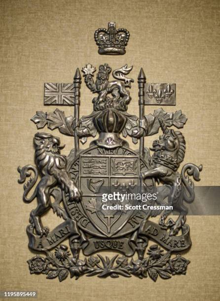 canada coat of arms - scott cressman stock pictures, royalty-free photos & images