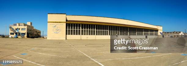 pan american anniversary hangar, alameda naval air station, ca - scott cressman stock pictures, royalty-free photos & images