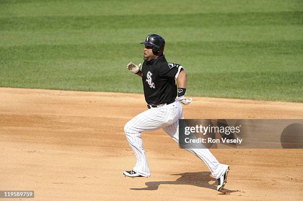 Ramon Castro of the Chicago White Sox runs the bases during the game against the Minnesota Twins on July 9, 2011 at U.S. Cellular Field in Chicago,...