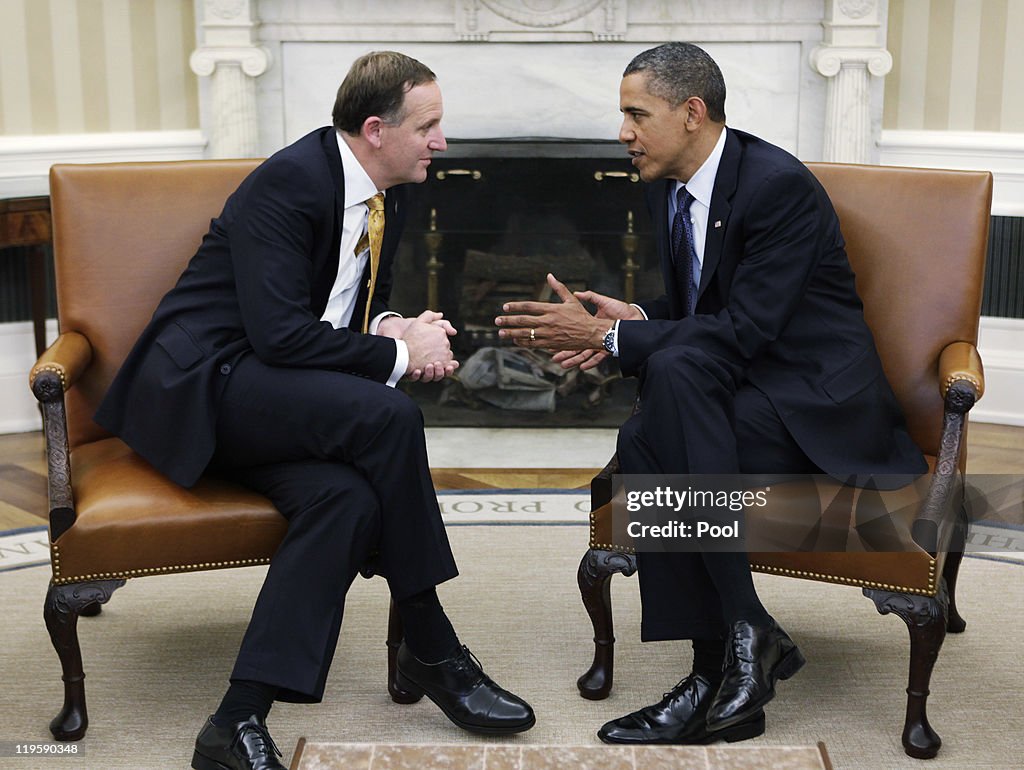 Obama Meets With New Zealand PM