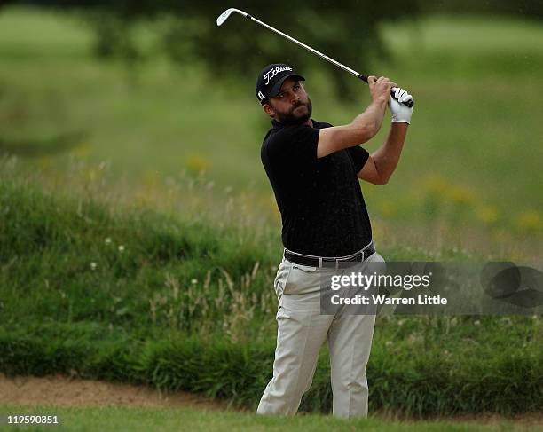 Francois Delamontagne of France in action during the second round of the English Challenge 2011 at The Stoke by Nayland Hotel Golf & Spa on July 21,...