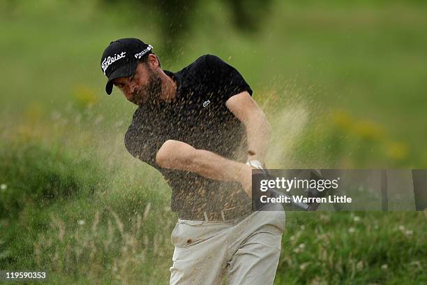 Francois Delamontagne of France in action during the second round of the English Challenge 2011 at The Stoke by Nayland Hotel Golf & Spa on July 21,...
